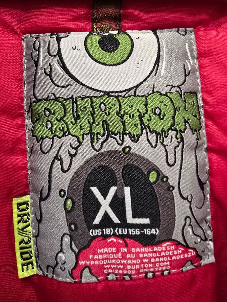 Black/Red Burton Kids Snow Jacket, 14