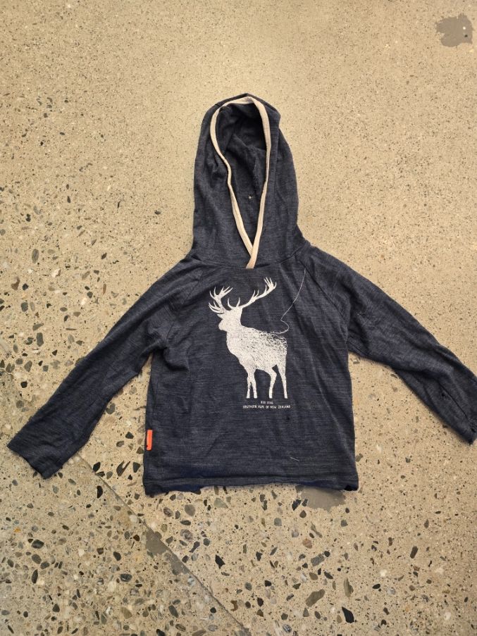 Navy Icebreaker Merino Hoodie, 3–4Y