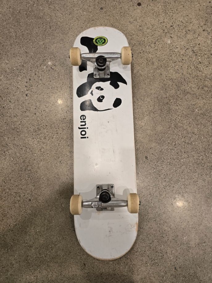 White Enjoi Skateboard