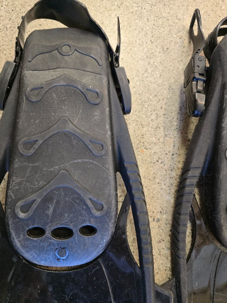 Black Torpedo 7 Flippers, EU 37.5-41