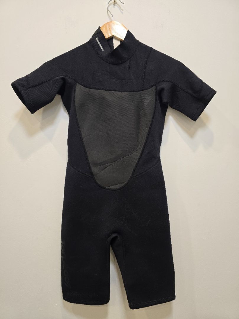Black Torpedo 7 Youth Shorty Wetsuit, 12-14