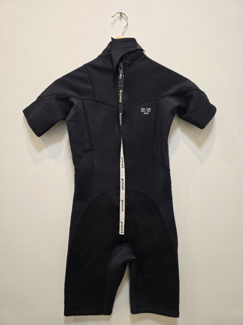 Black Torpedo 7 Youth Shorty Wetsuit, 12-14