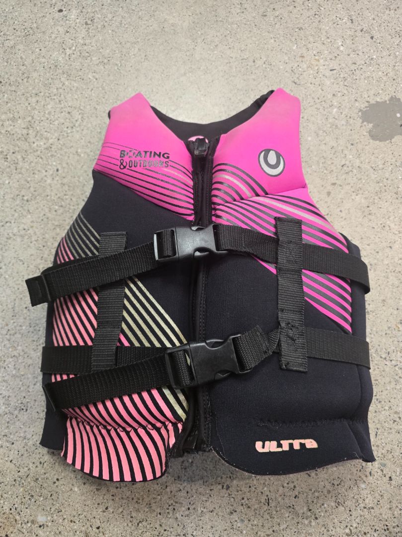 Black / Pink Eclipse Kids Lifejacket, 8 - 10 Youth