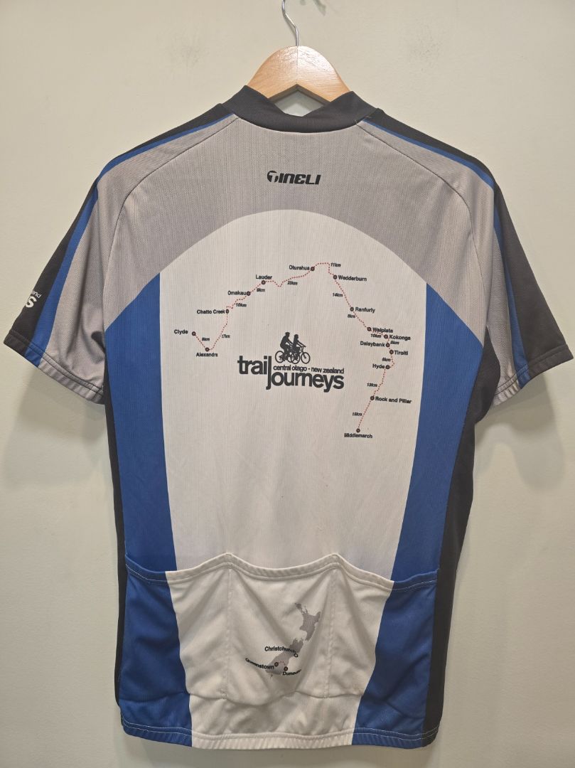 Blue/White Tineli Cycling Top, XL