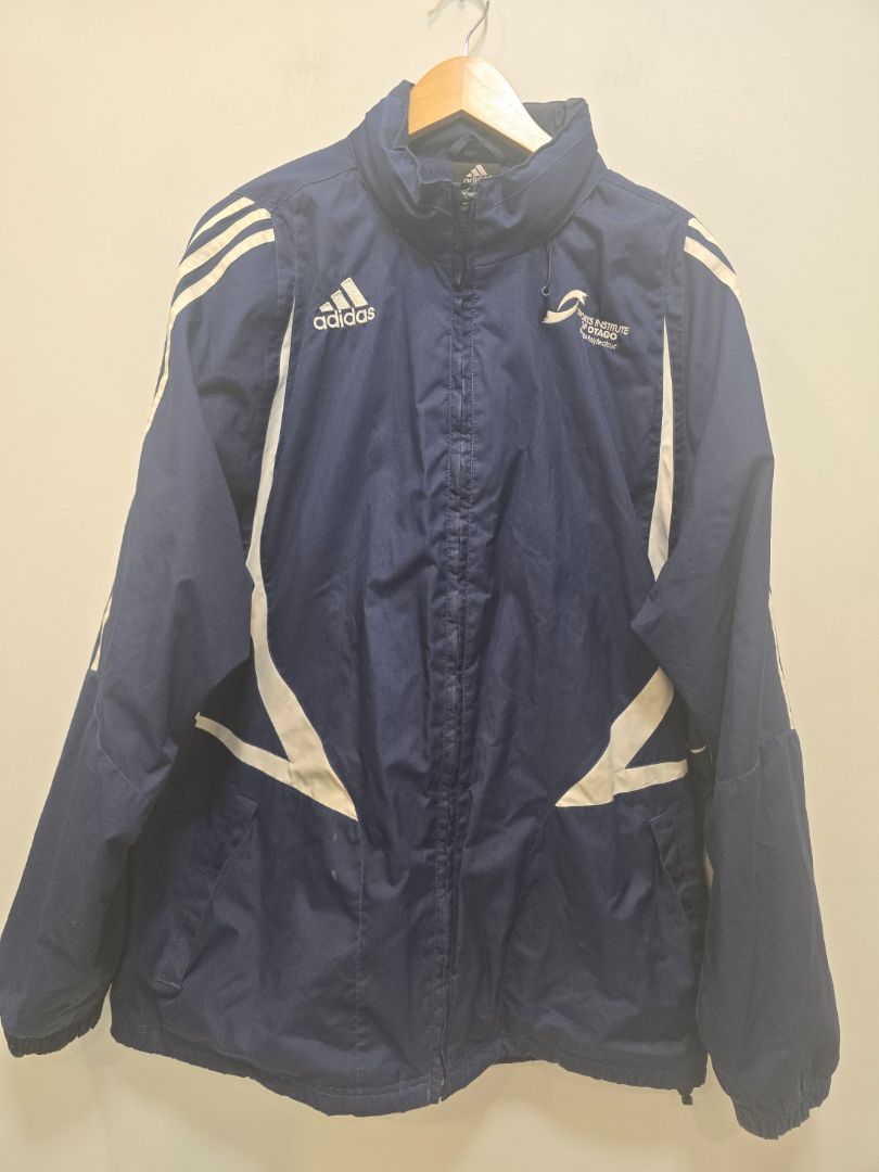Navy Blue Adidas Mens Jacket, L