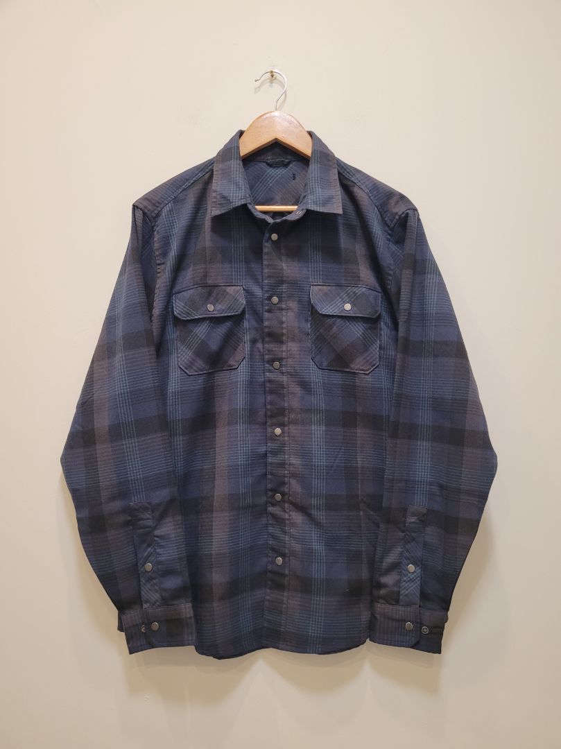 Navy Flylow Tech Flannel Shirt, L