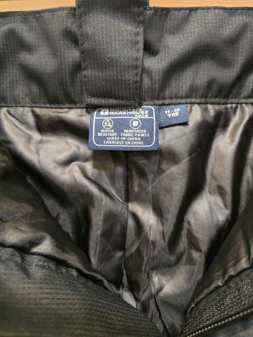Black Mountain Warehouse Kids Ski Pants, 11-12 years
