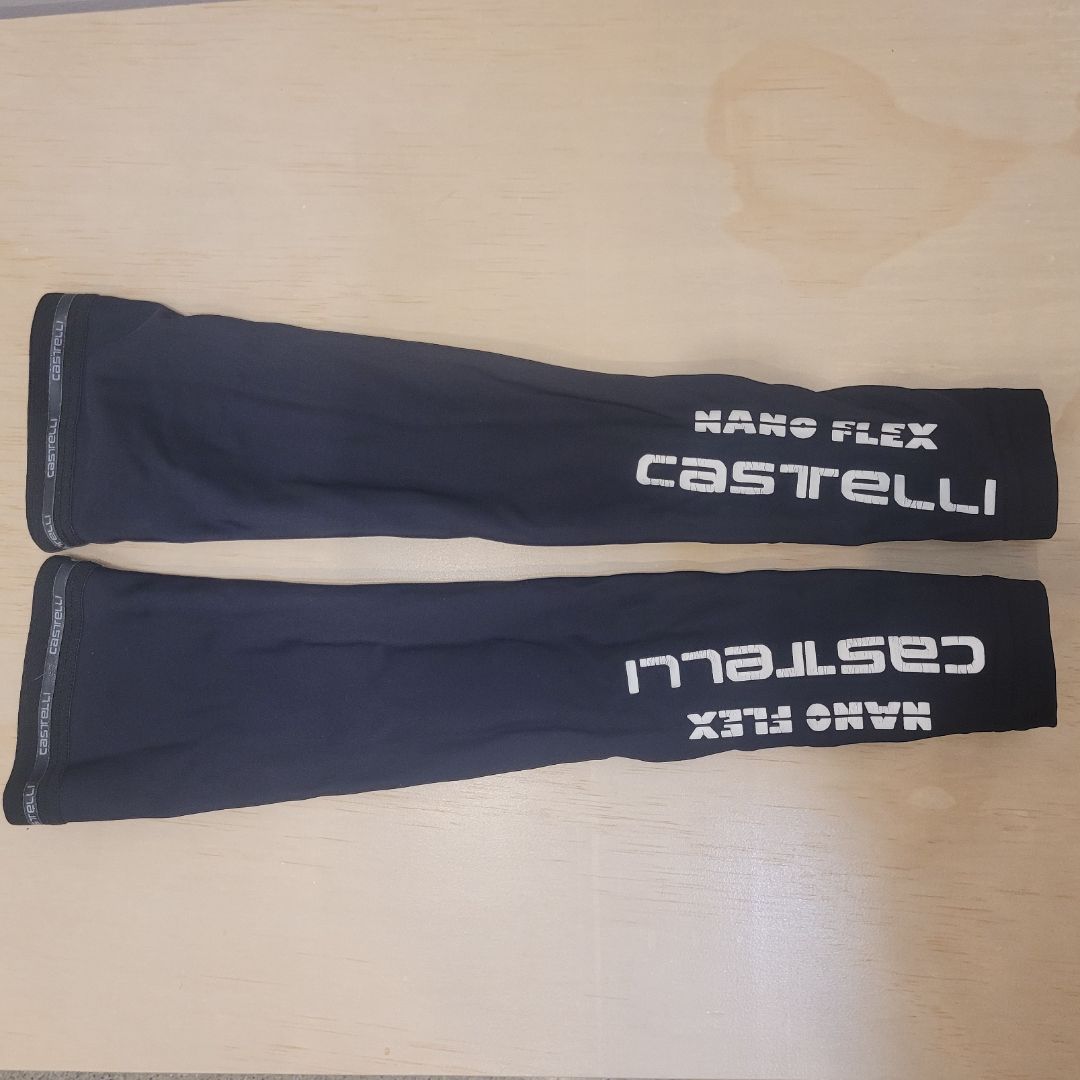 Black Castelli Nano Flex Arm Warmers, S