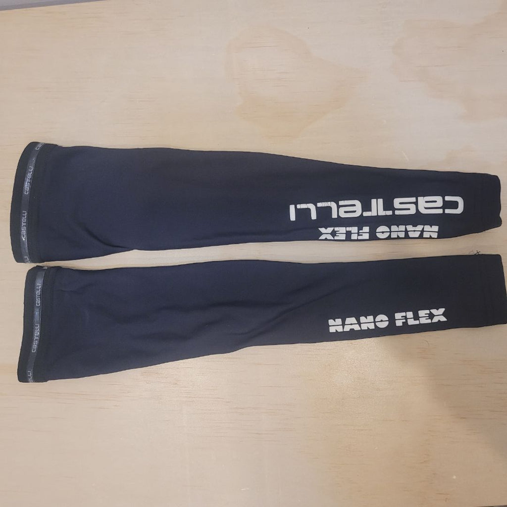 Black Castelli Nano Flex Arm Warmers, M