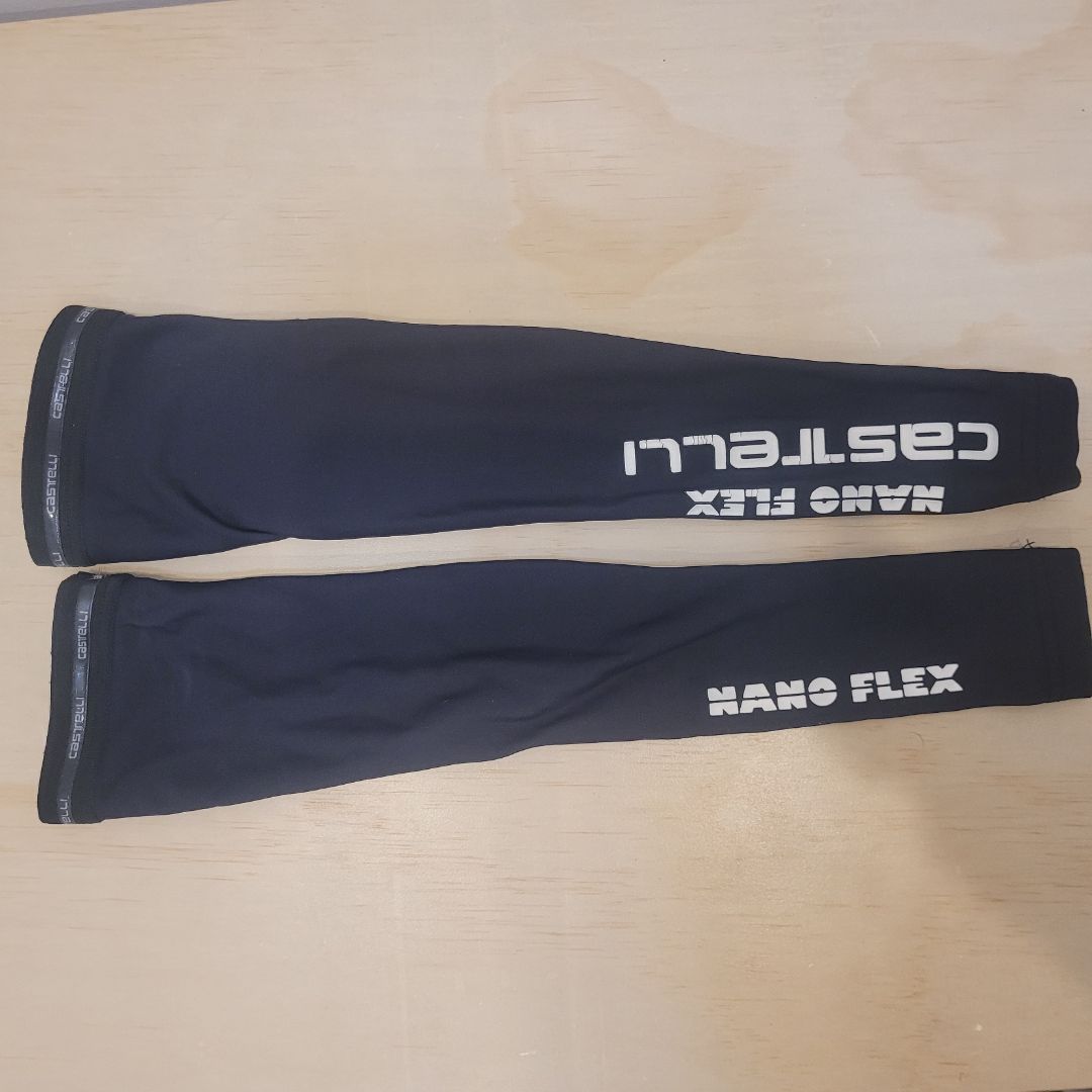 Black Castelli Nano Flex Arm Warmers, M