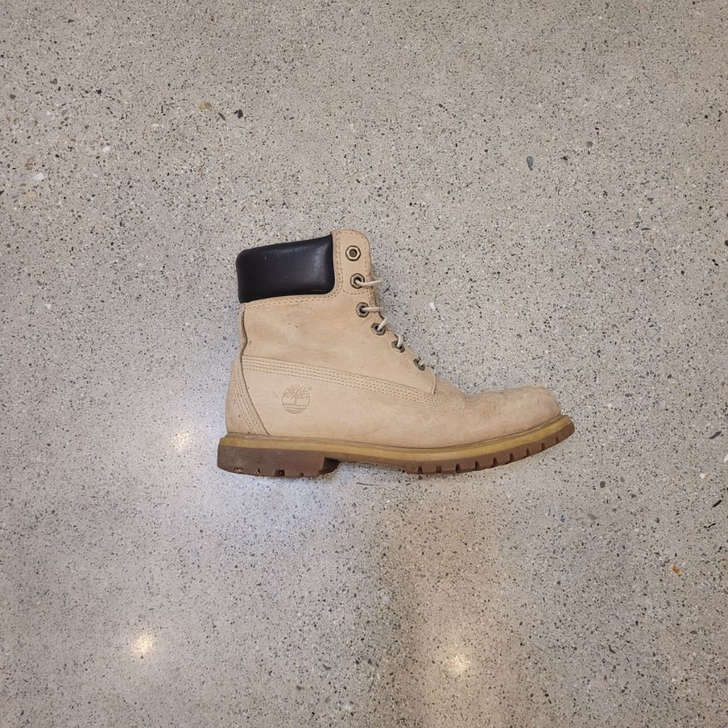 Beige Timberland 6 Inch Boots, 38