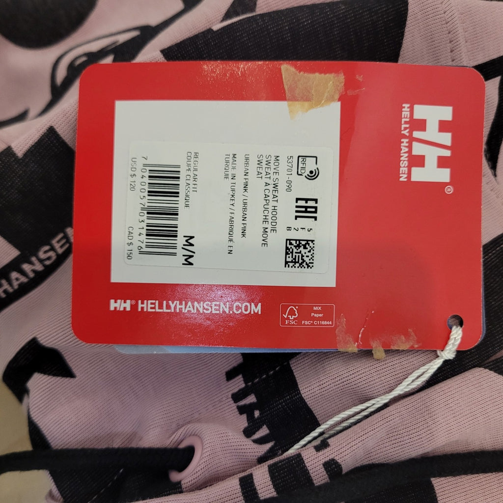 Urban Pink with black print Helly Hansen Move Sweat Hoodie, M / Medium