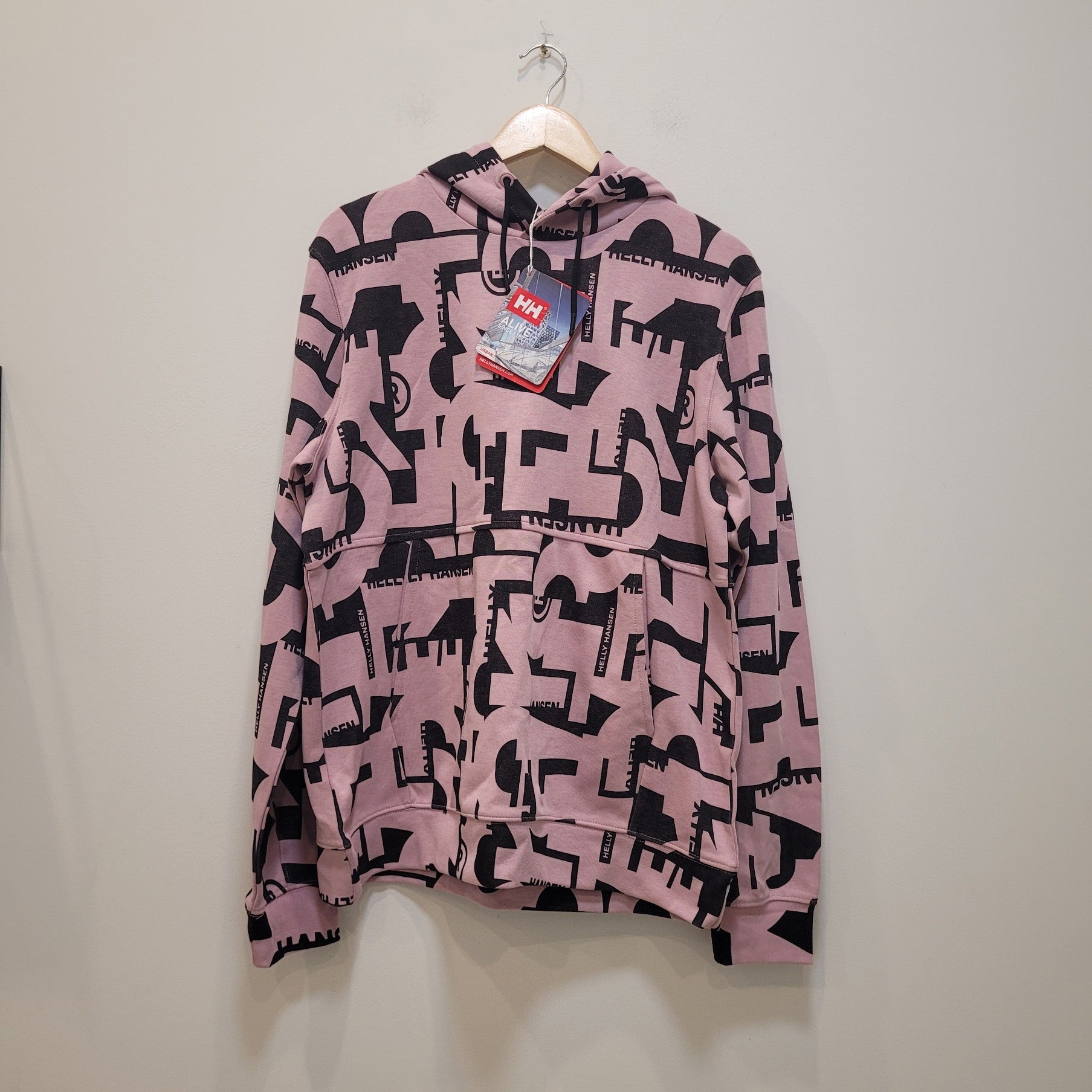 Urban Pink with black print Helly Hansen Move Sweat Hoodie, M / Medium