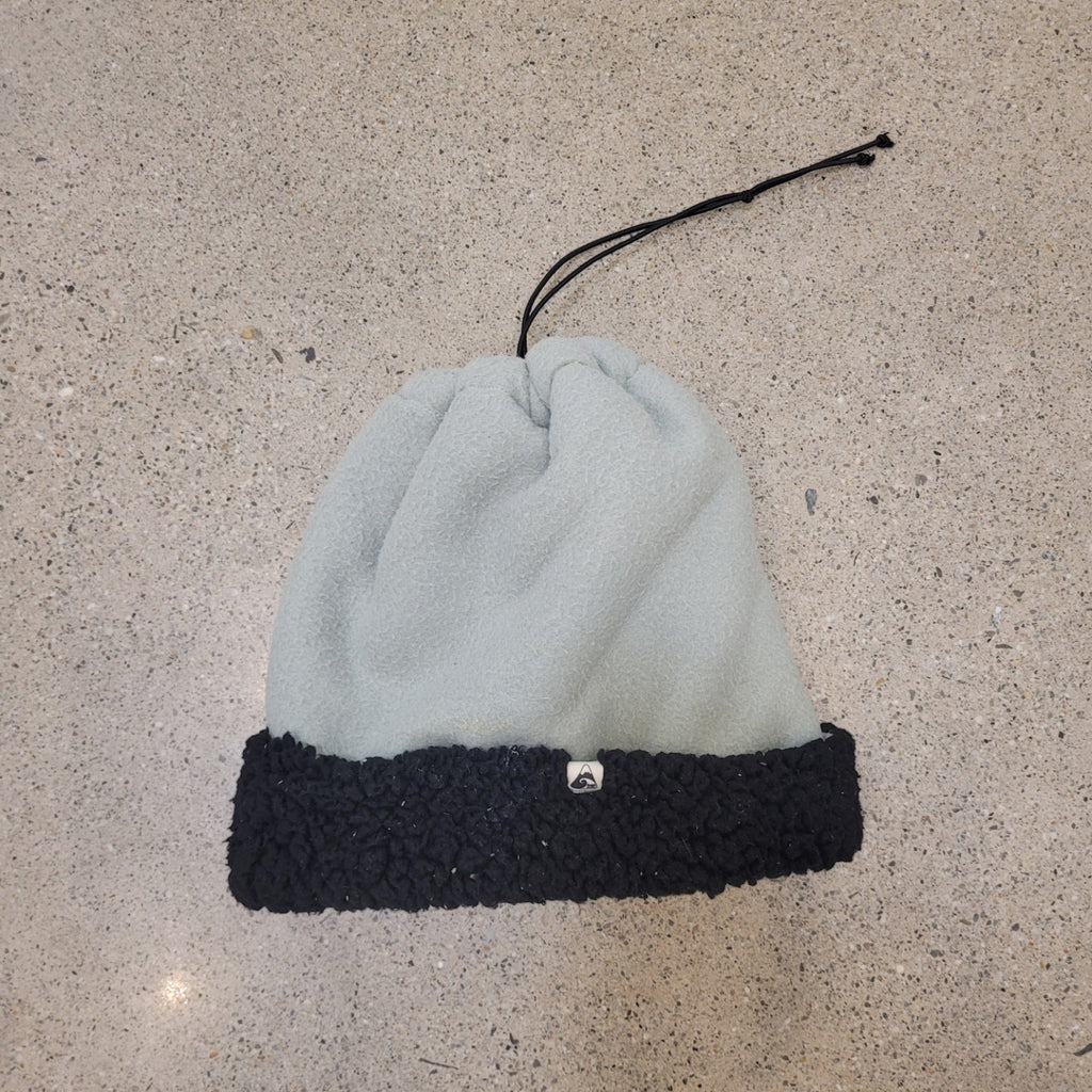 Seafoam green & black Quiksilver Fleece beanie, One size (adult)