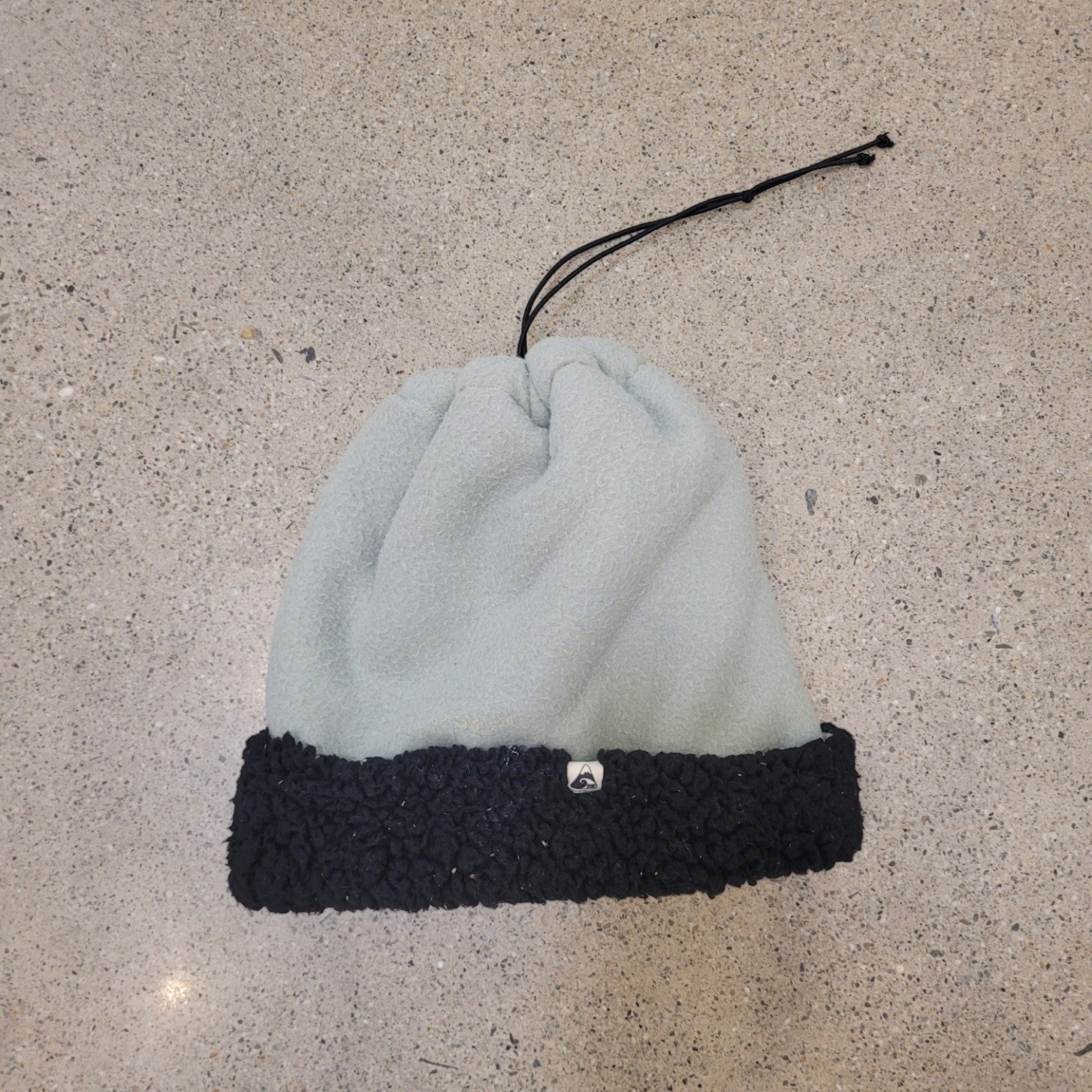 Seafoam green & black Quiksilver Fleece beanie, One size (adult)