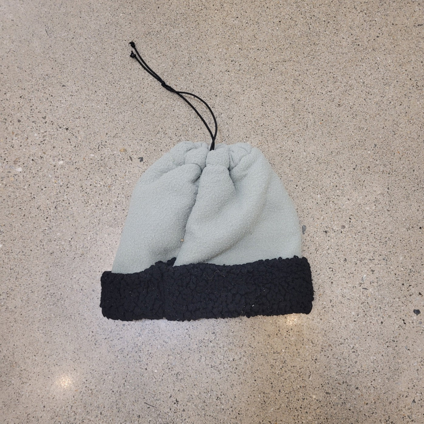 Seafoam green & black Quiksilver Fleece beanie, One size (adult)