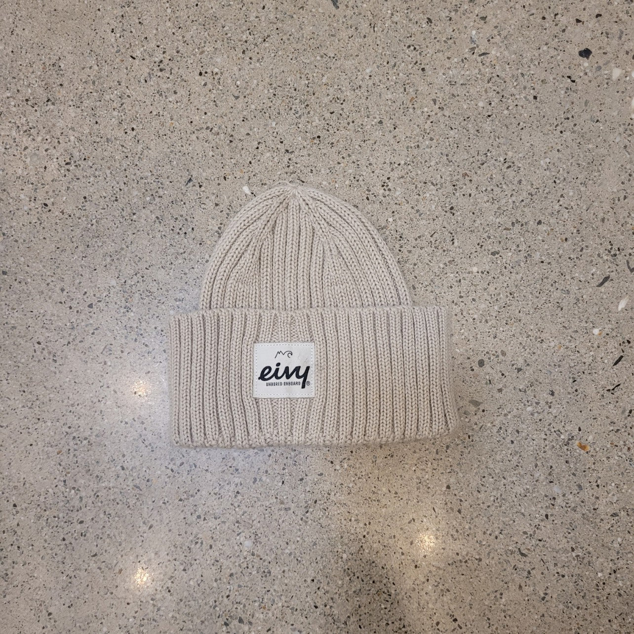 Beige Eivy Ribbed cuff beanie, One size (adult)