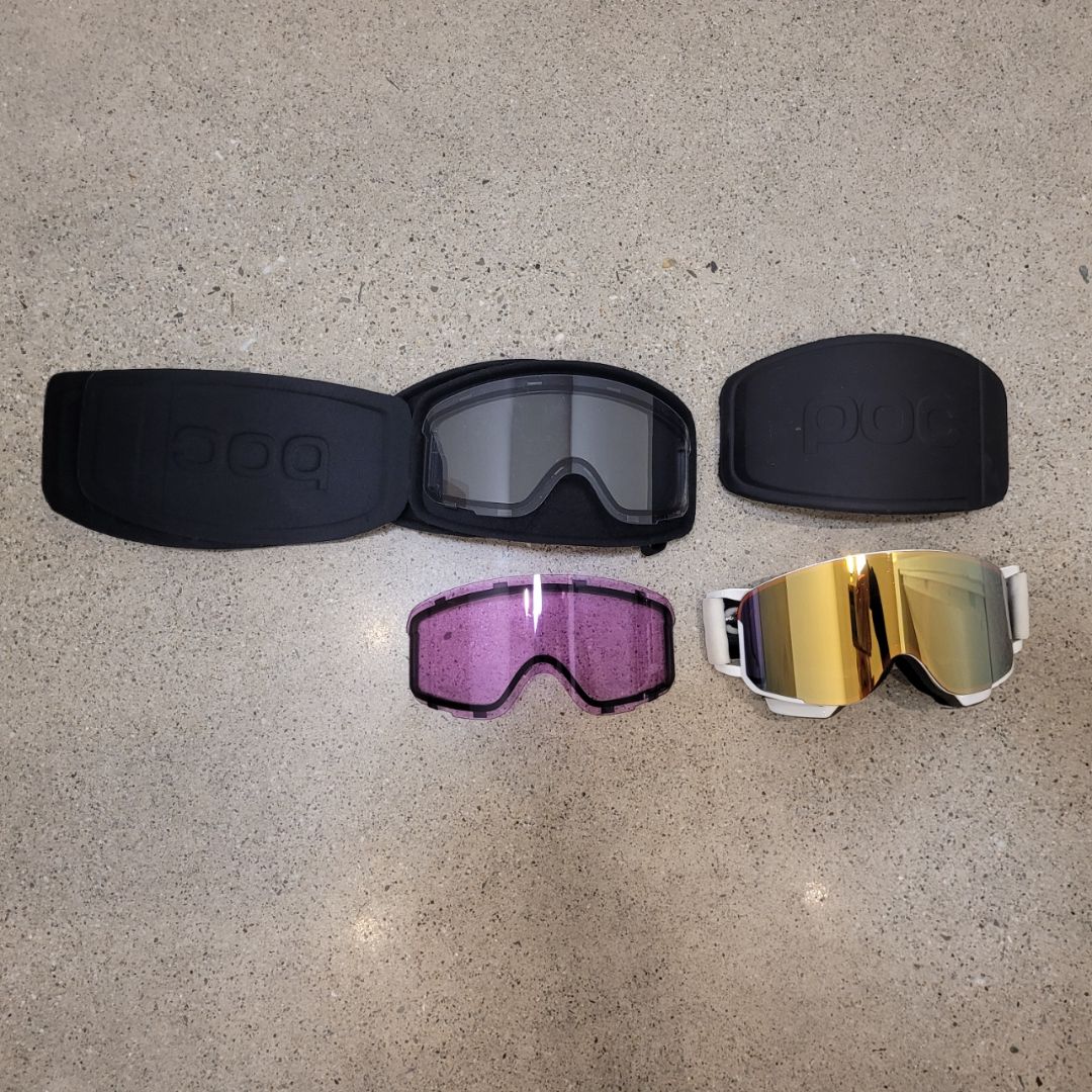 White POC Interchangeable Goggles