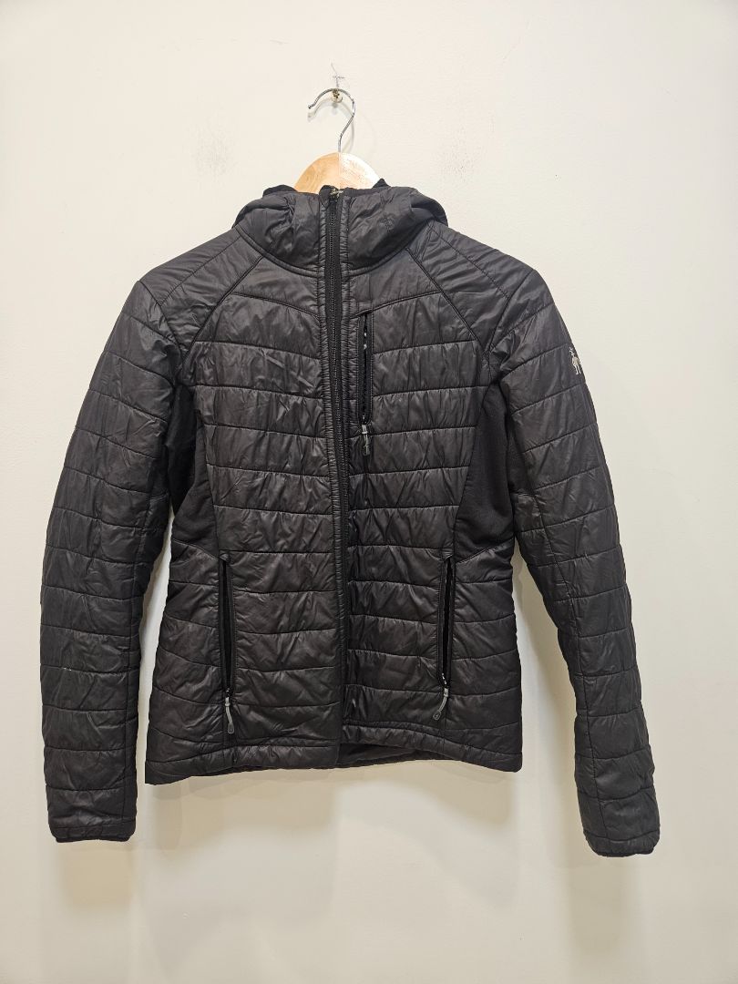 Black Smartwool Hooded puffer jacket, S