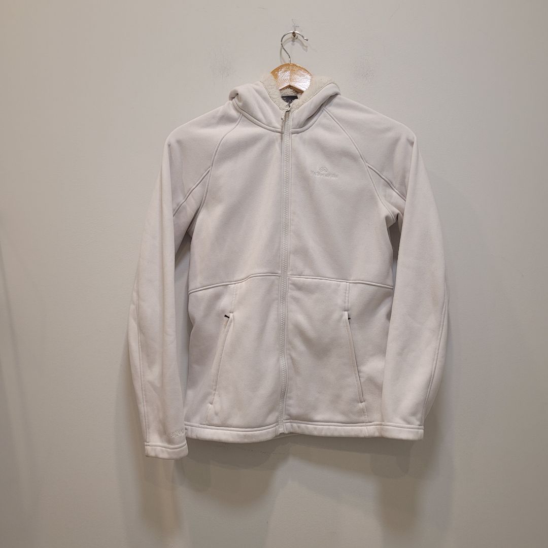 Cream Kathmandu Fleece Hooded Jacket, 8