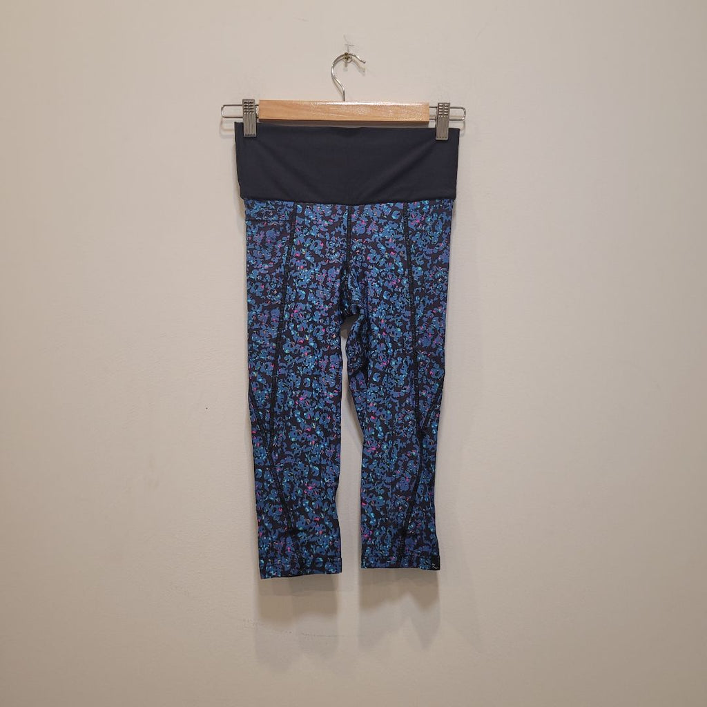 Blue Zenya Cropped Leggings, 8