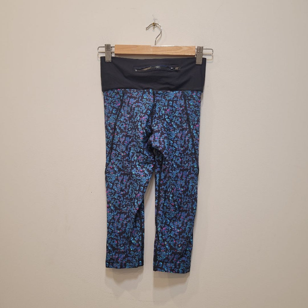 Blue Zenya Cropped Leggings, 8