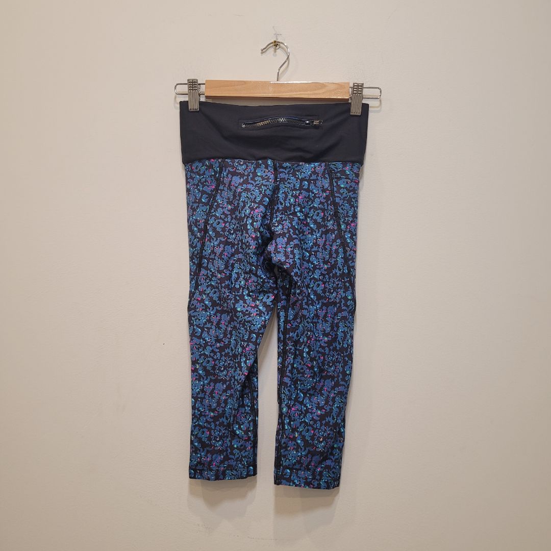 Blue Zenya Cropped Leggings, 8
