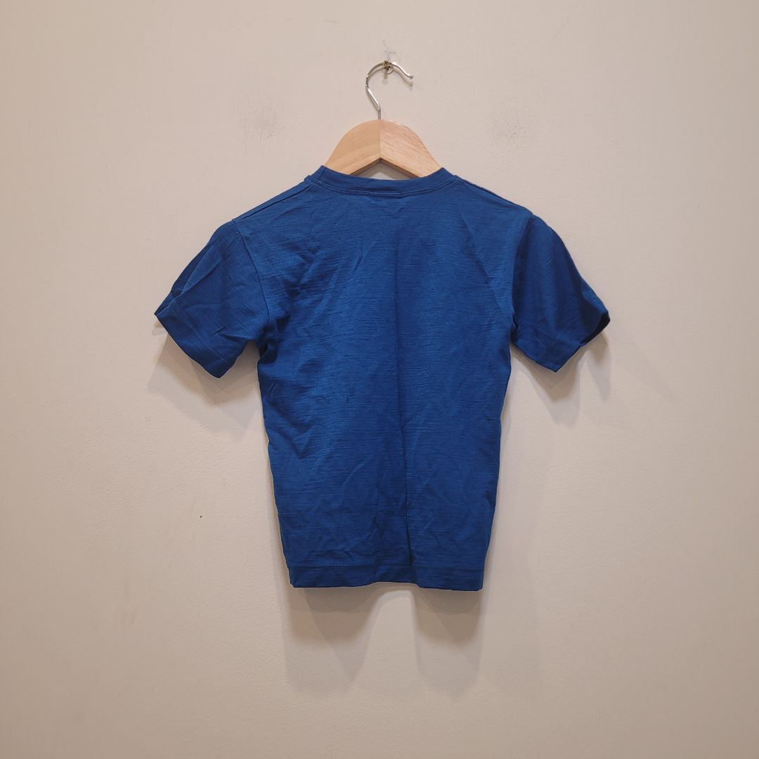 Blue Tussock Ridge Kids Merino Tee, 4