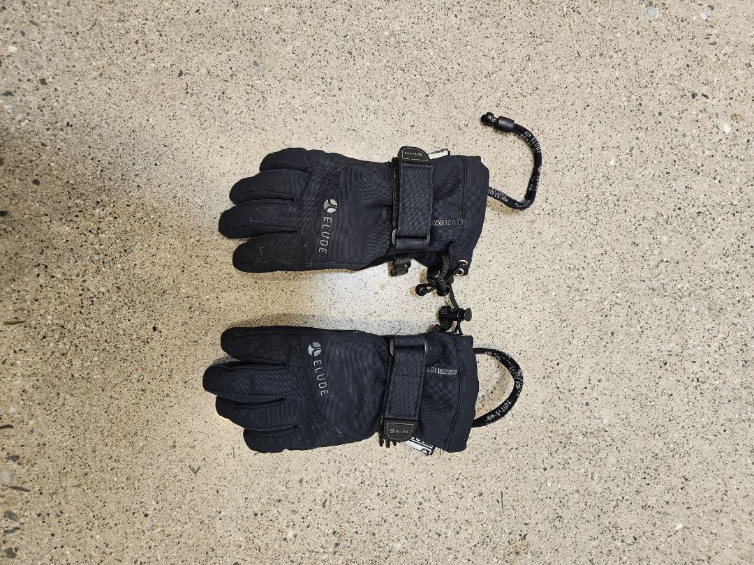 Black Elude Ski Gloves, kids