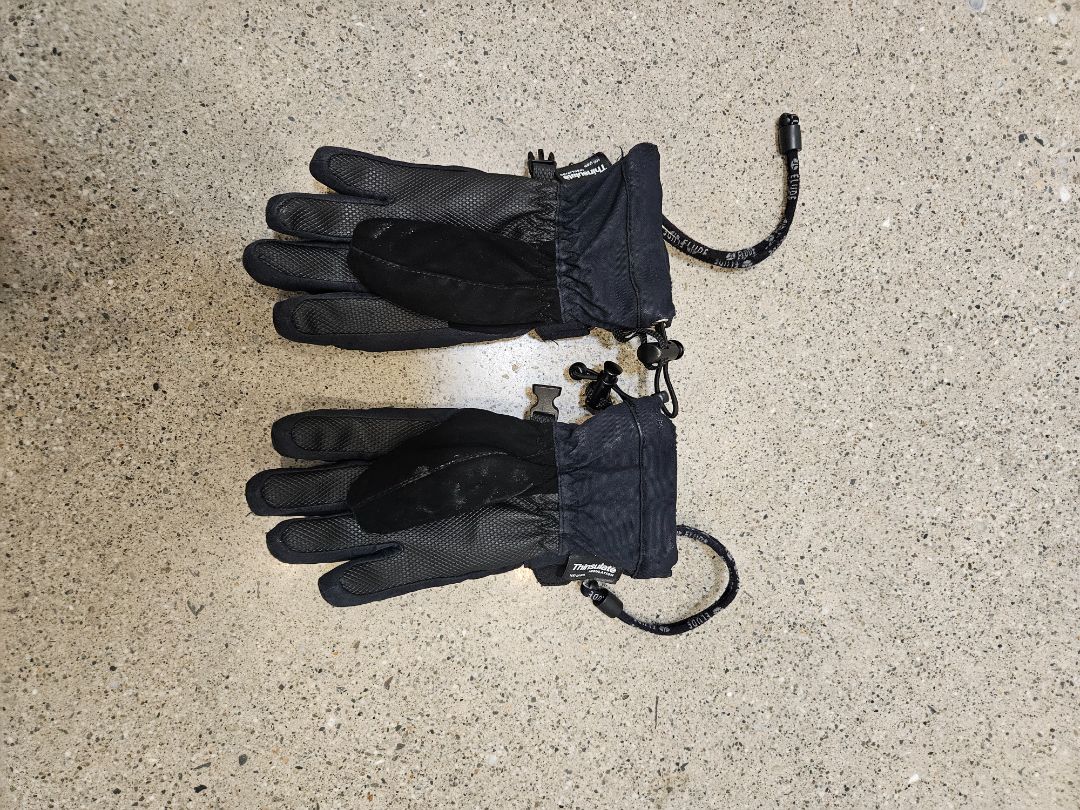 Black Elude Ski Gloves, kids