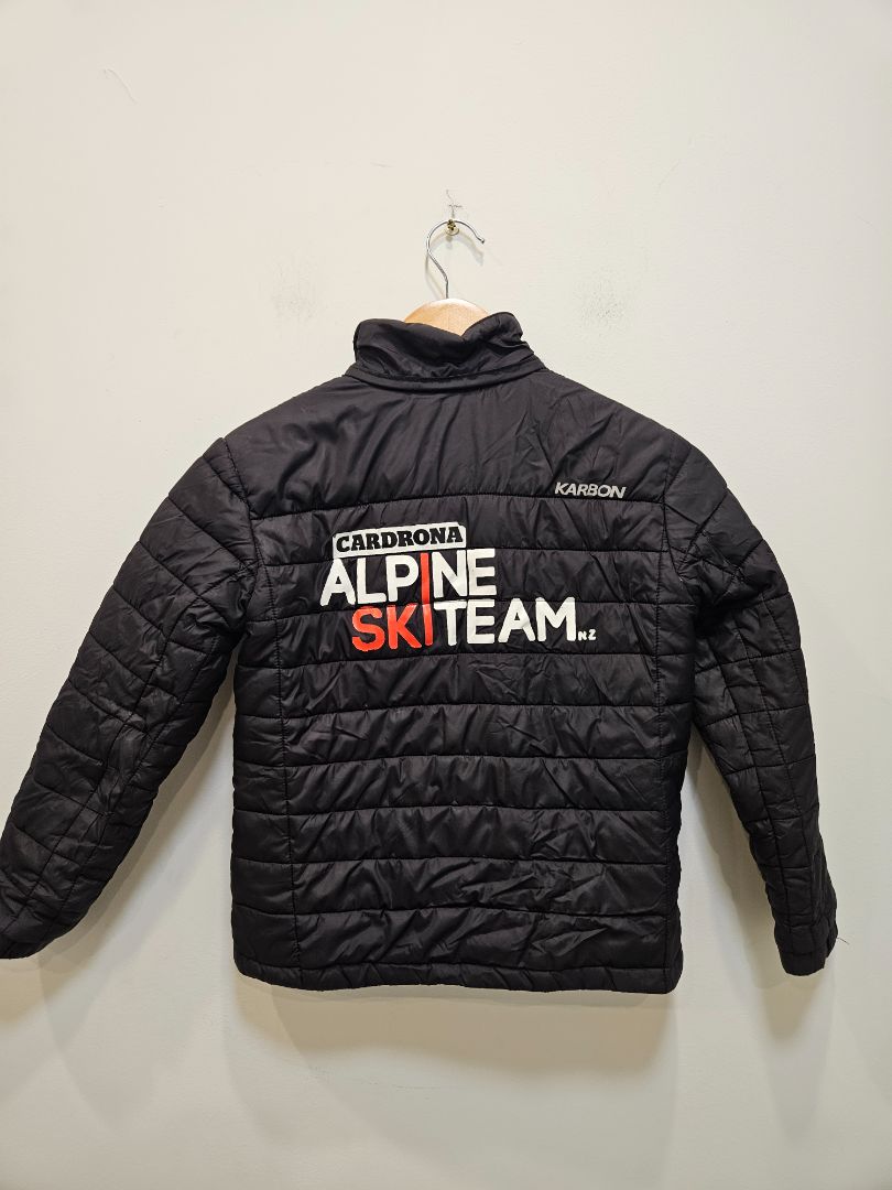 Black Karbon Ski Team Jacket, Youth Small