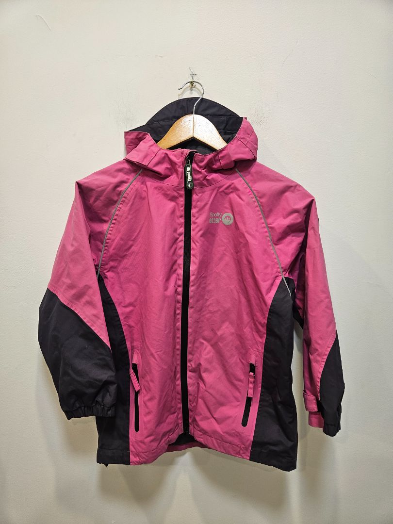 Pink Spotty Otter Waterproof Jacket, Ages 9-10