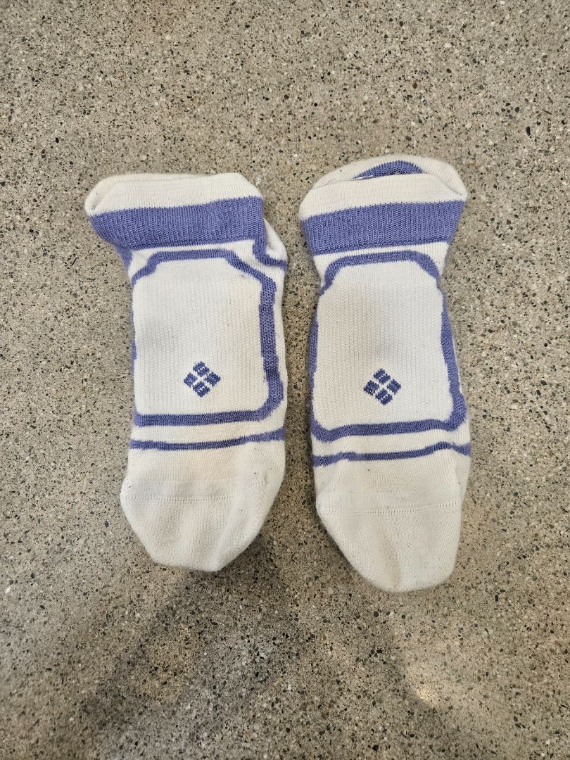 White Columbia Ankle socks, S/M
