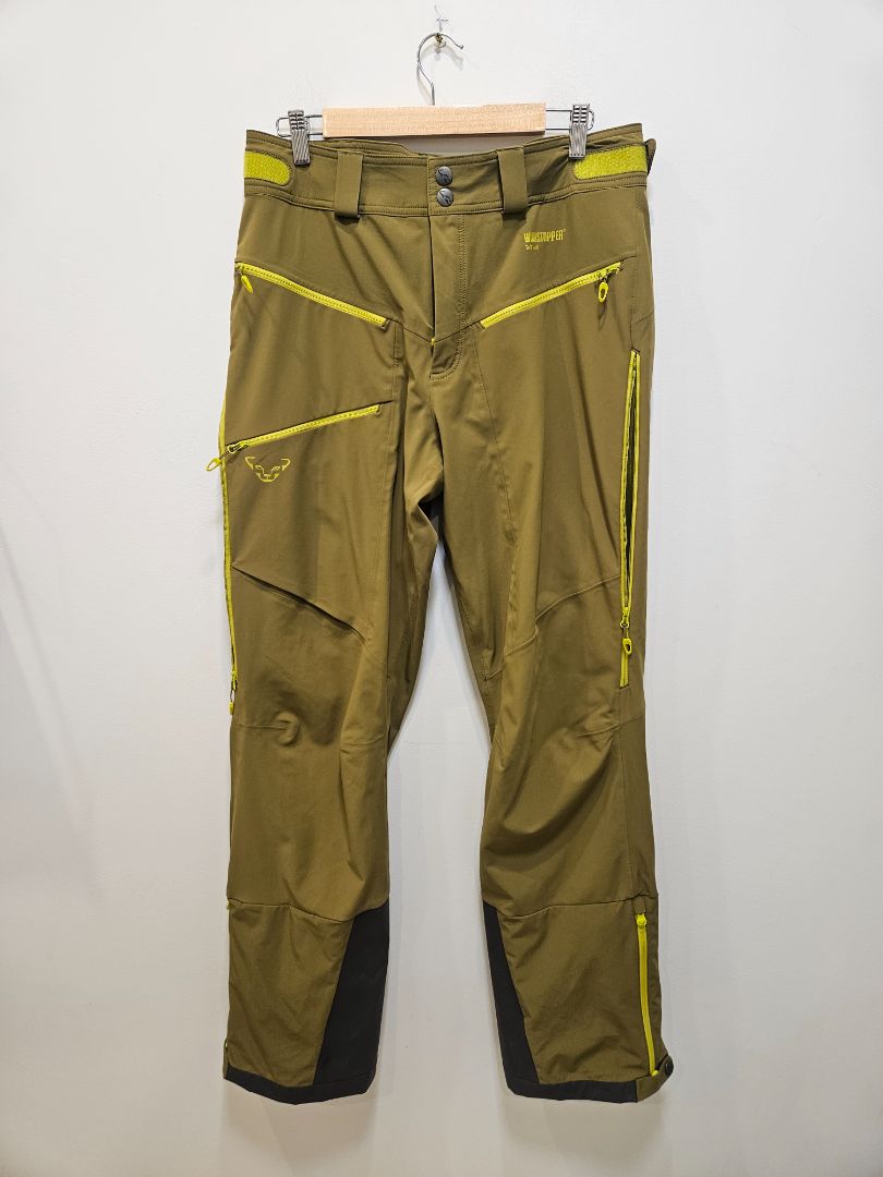 Olive Dynafit Windstopper Softshell Pants, S/32
