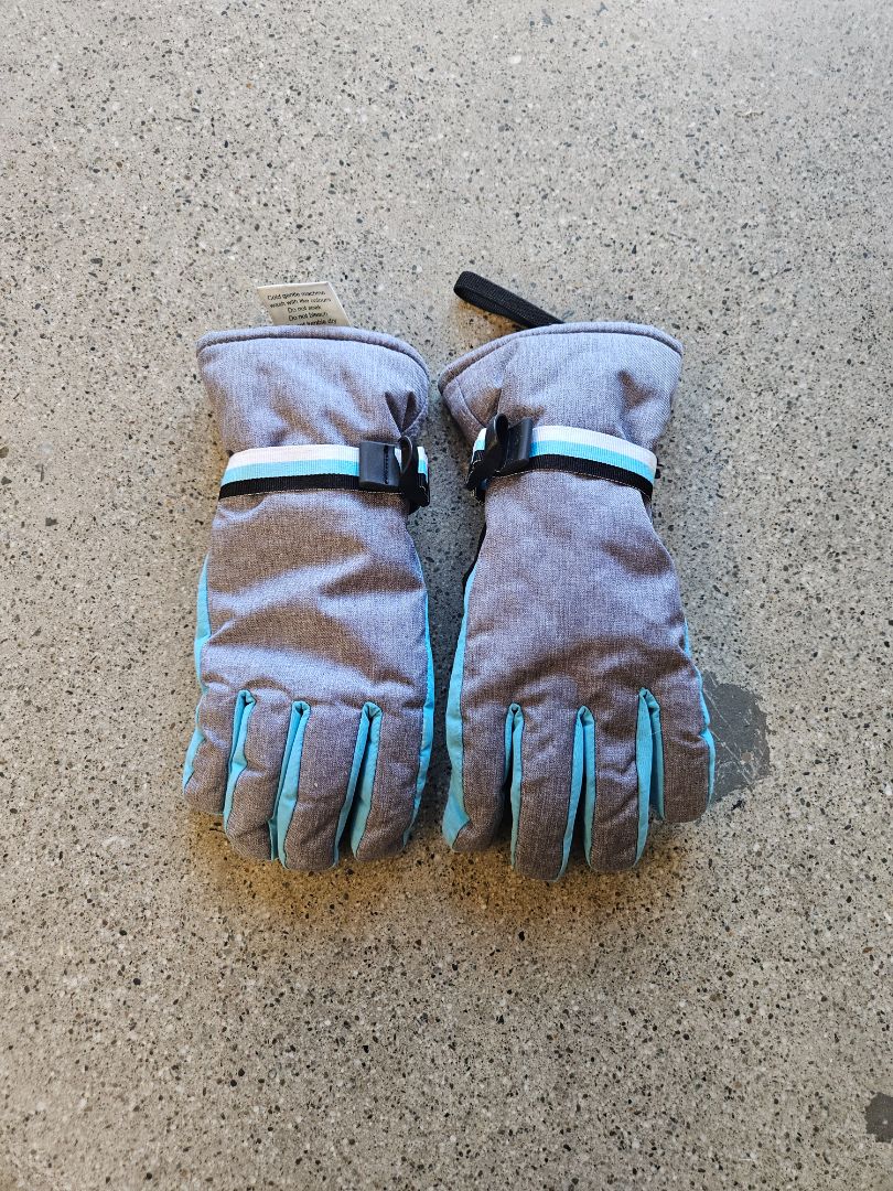 Grey  Ski gloves, Small