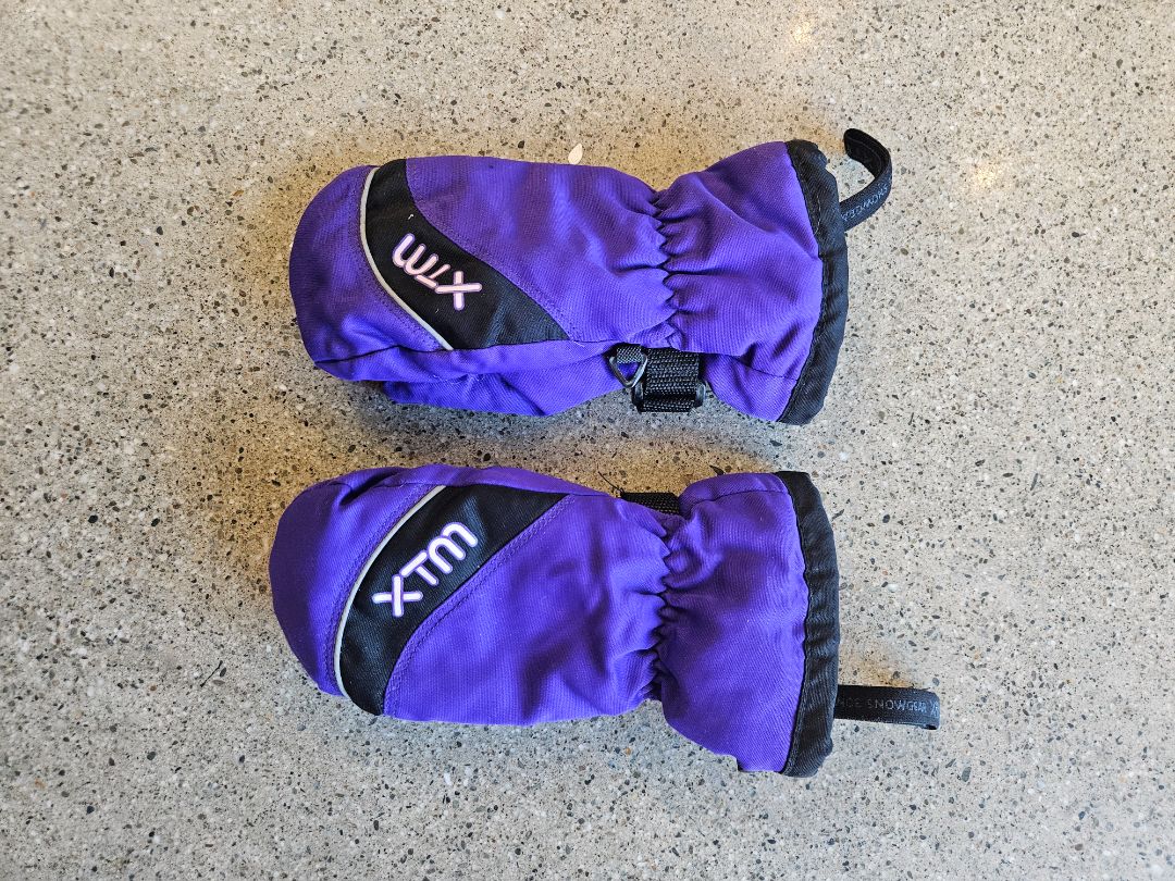 Purple Wilx Ski mittens, Kids Medium