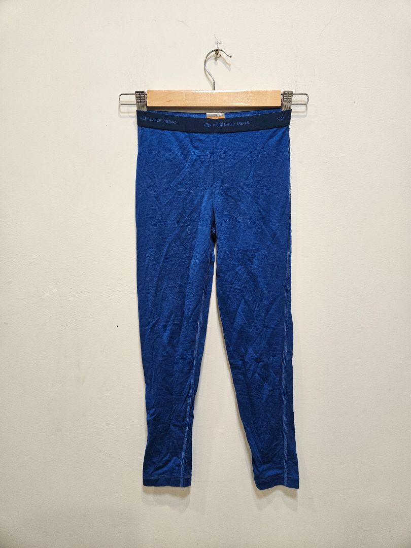 Blue Icebreaker Merino leggings, 7–8 years / 126–136 cm