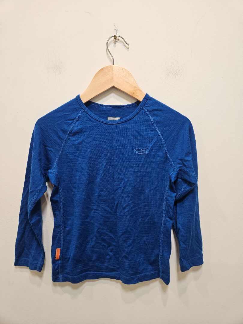 Blue Icebreaker Merino thermal top, 5–6 years / 114–126 cm