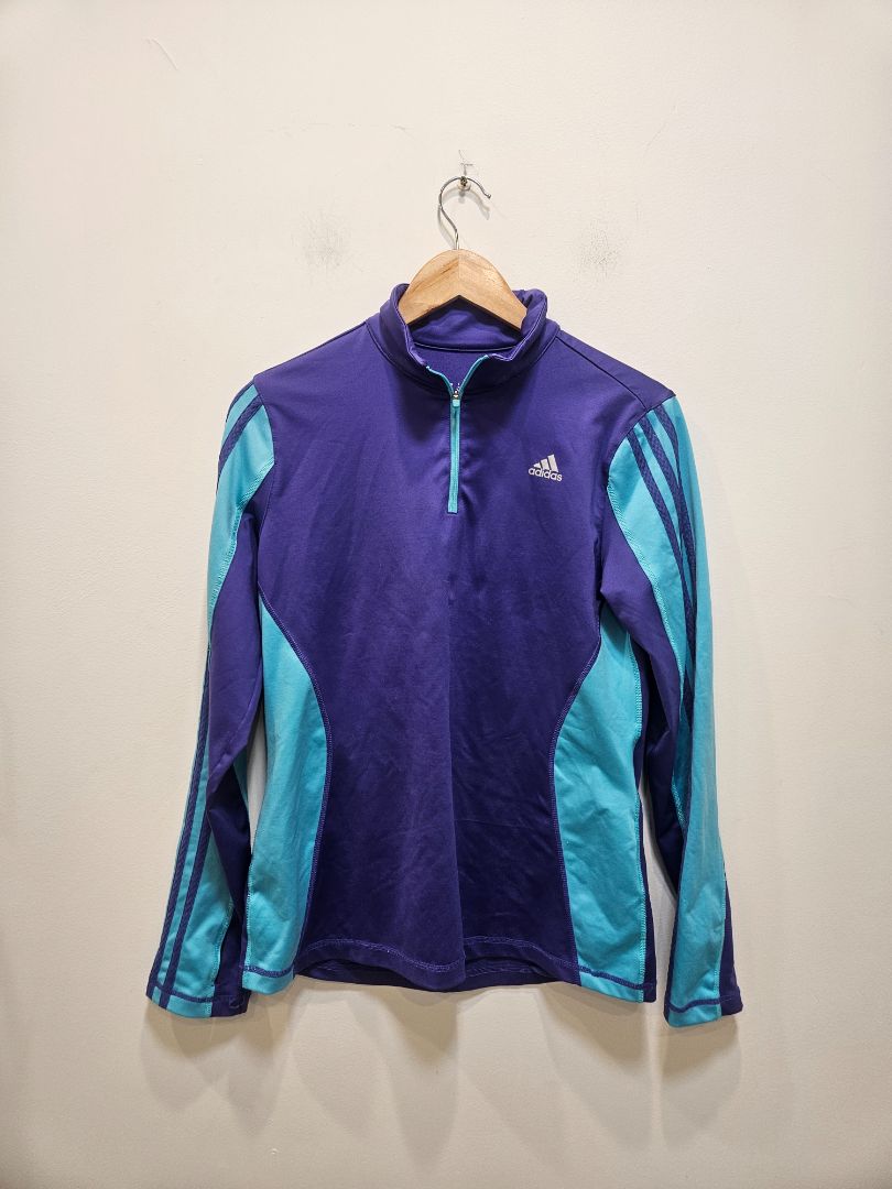 Purple Adidas Climalite Half Zip, M