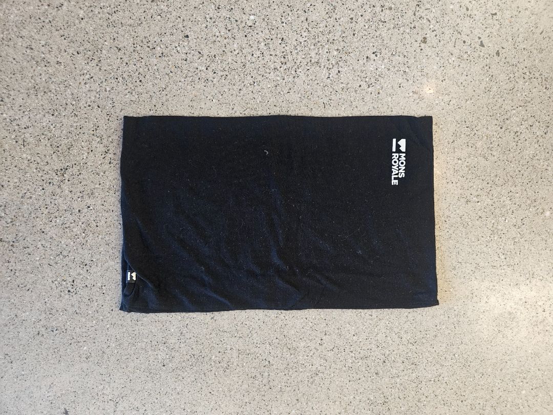Black Mons Royale Merino Neck Warmer, One Size