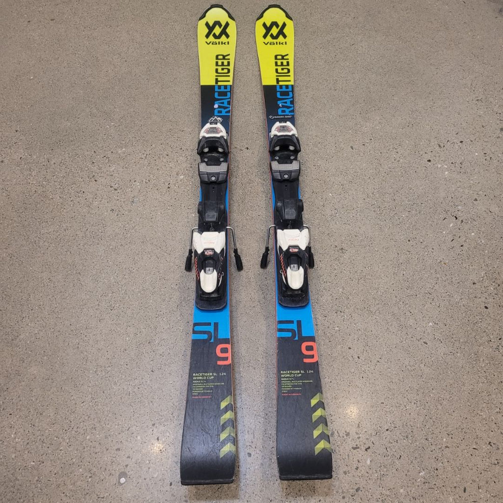 Yellow Völkl Racetiger SL 9, 124cm
