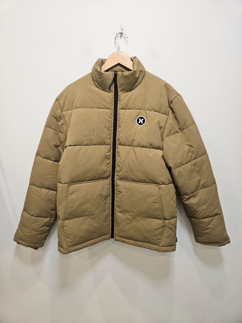 Tan Hurley Puffer Jacket, M