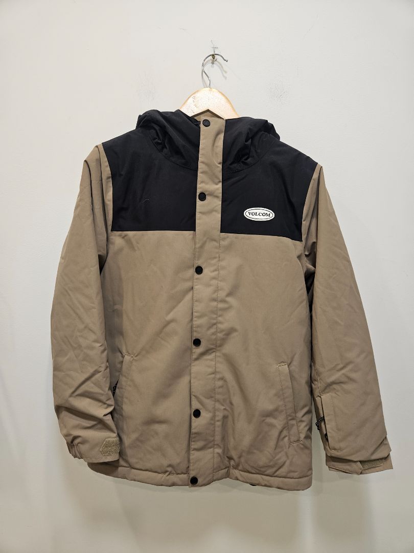 Tan Volcom Snowboard Jacket, Youth XL / 16
