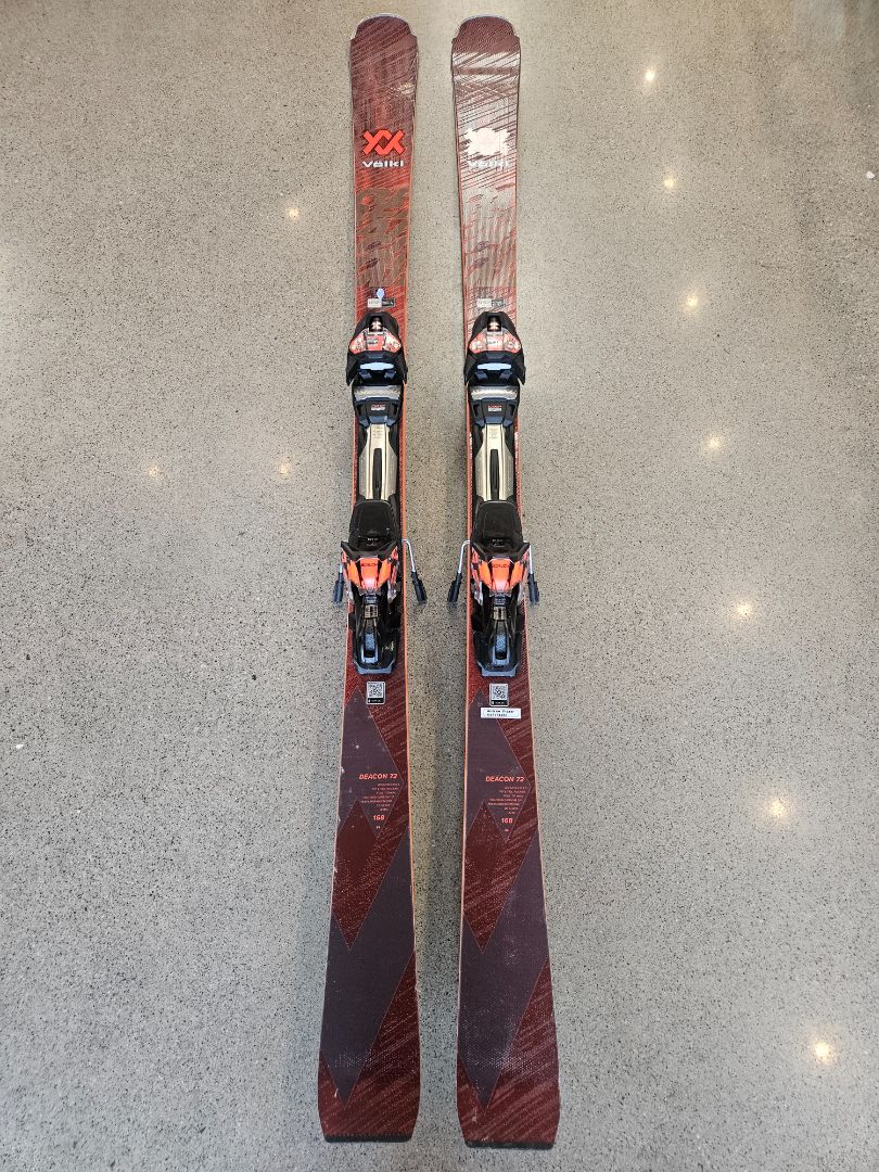Red Volkl Deacon 72, 168 cm