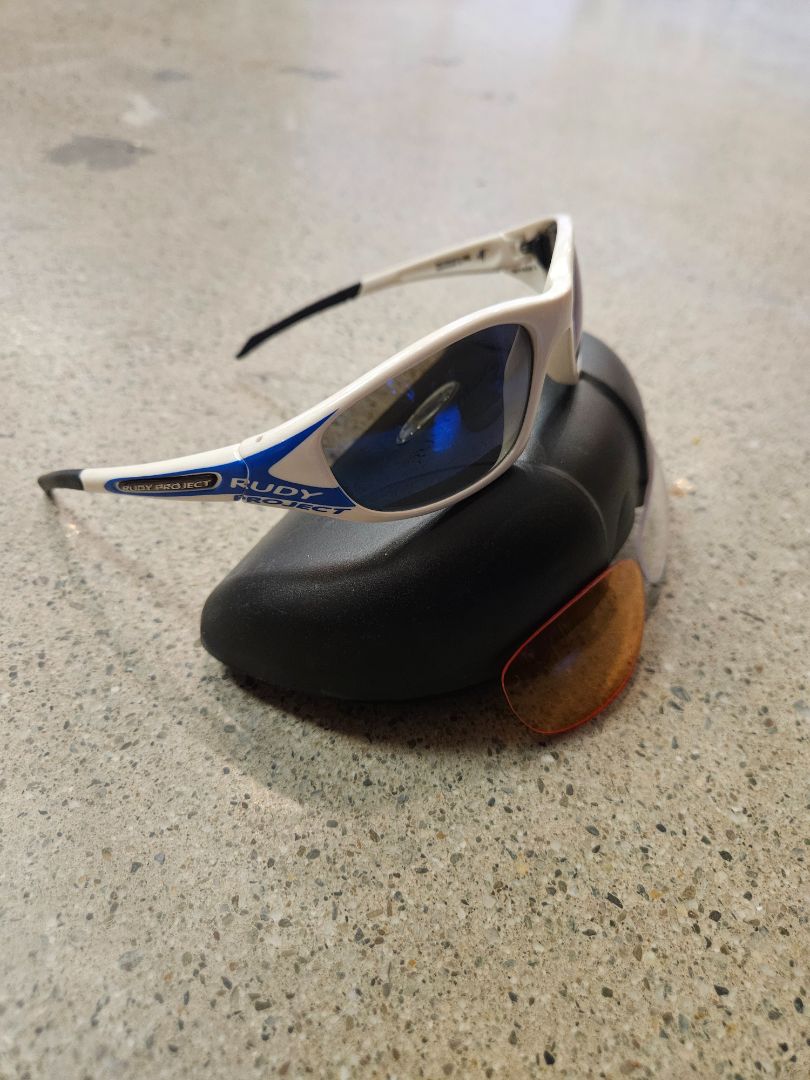 White Rudy Project Sport Sunglasses, M
