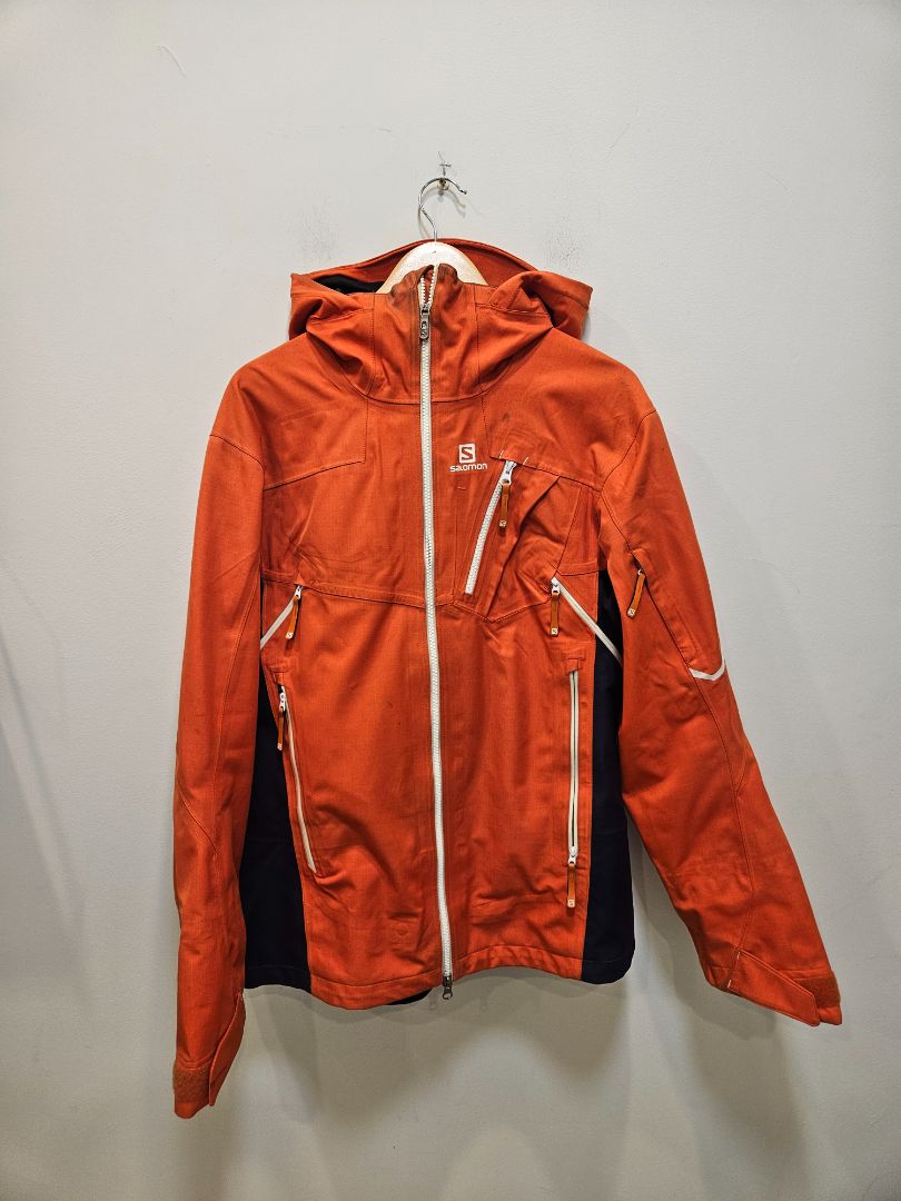 Orange Salomon Clima Pro Storm Jacket, M