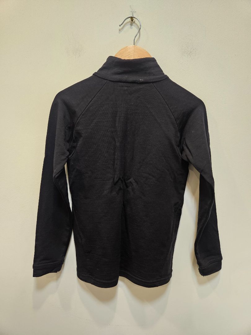 Black Macpac Merino Pullover, Kids 6