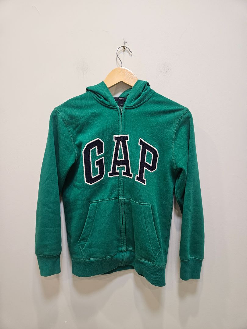 Green Gap Logo Zip Hoodie, Kids XL / 150