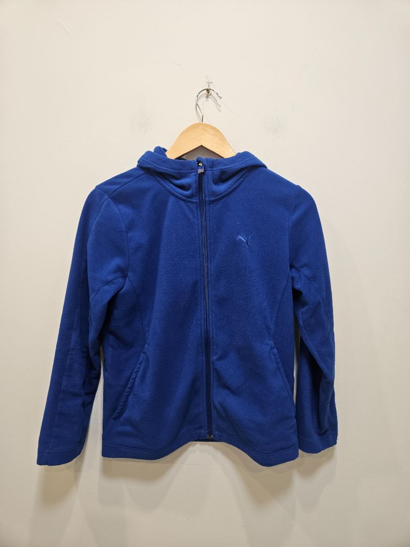Blue Puma Fleece Zip Hoodie, Kids L / 152