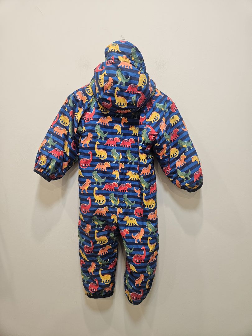 Navy JoJo Maman Bébé Dinosaur Snowsuit, 18–24M
